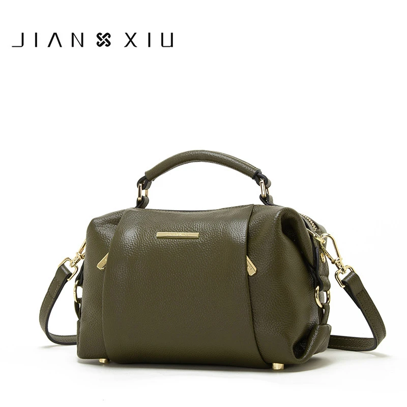

Genuine JIANXIU 2019 New Layer Cowhide Single Shoulder Oblique Satchel Soft Middle-aged Bag Leather Bag Women bag Free Shipping