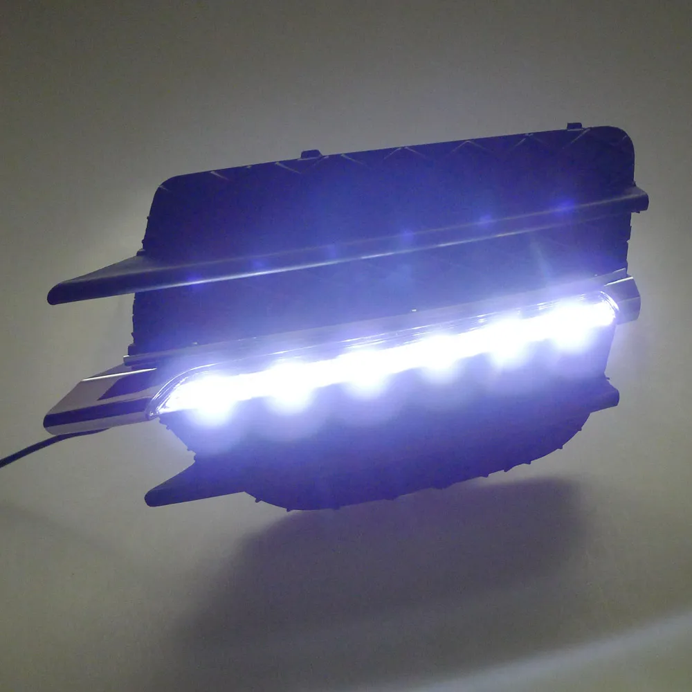 2pcs For BMW X6 E71 2009-2013 6000K White Light LED Daytime Driving Running Light DRL Car Fog Lamp