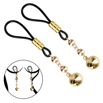 4pcs Bondage Sets Women Nipple Clamps Breast Bells Plug Anal Beads Sex Toys For Adults Games Couple Tools Erotic Machine Strapon 2