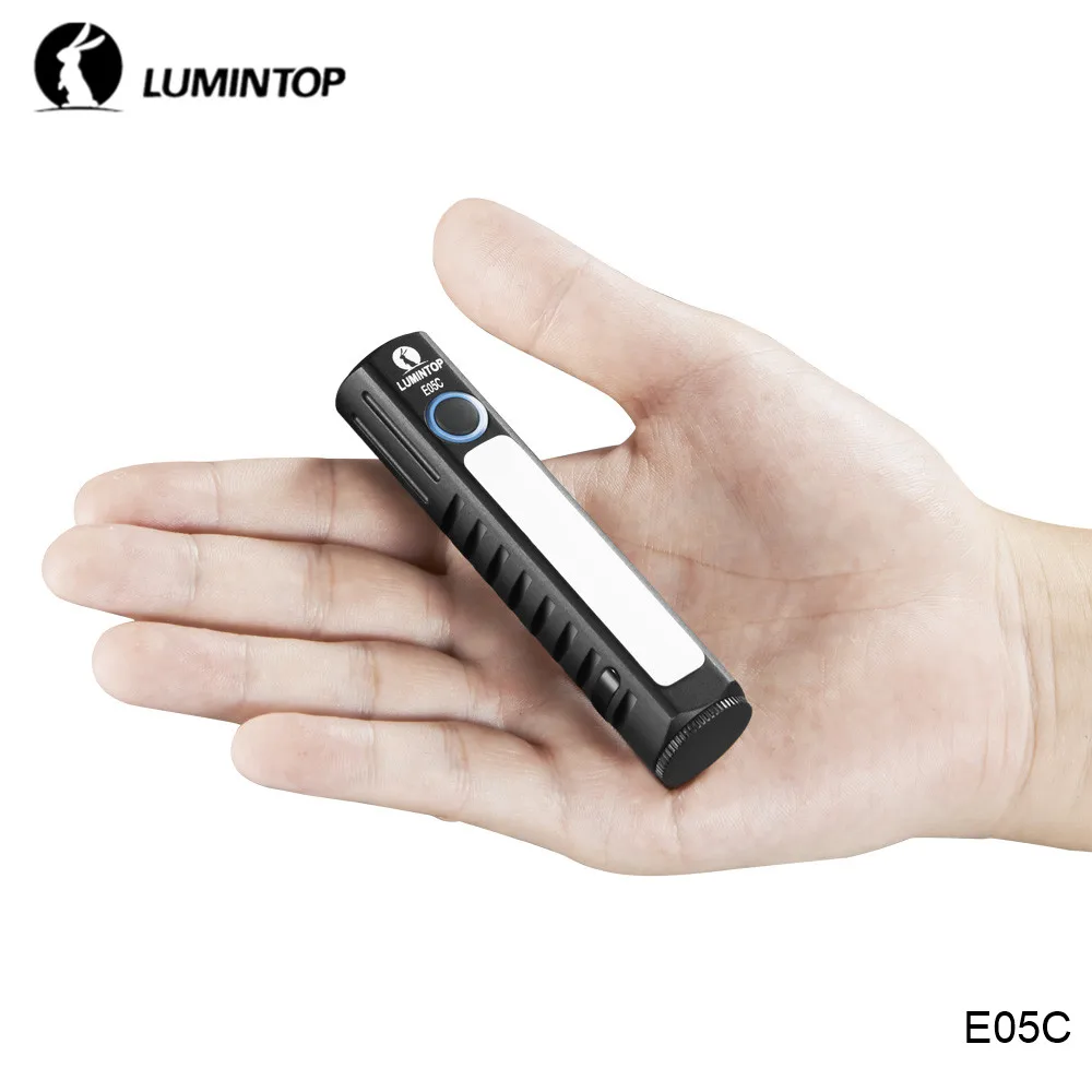 LuminTop E05C USB Charging Cree Nichia LED EDC Camping Flashlight 14500 Battery Rechargeable Torch Light with Magnetic Tail Cap