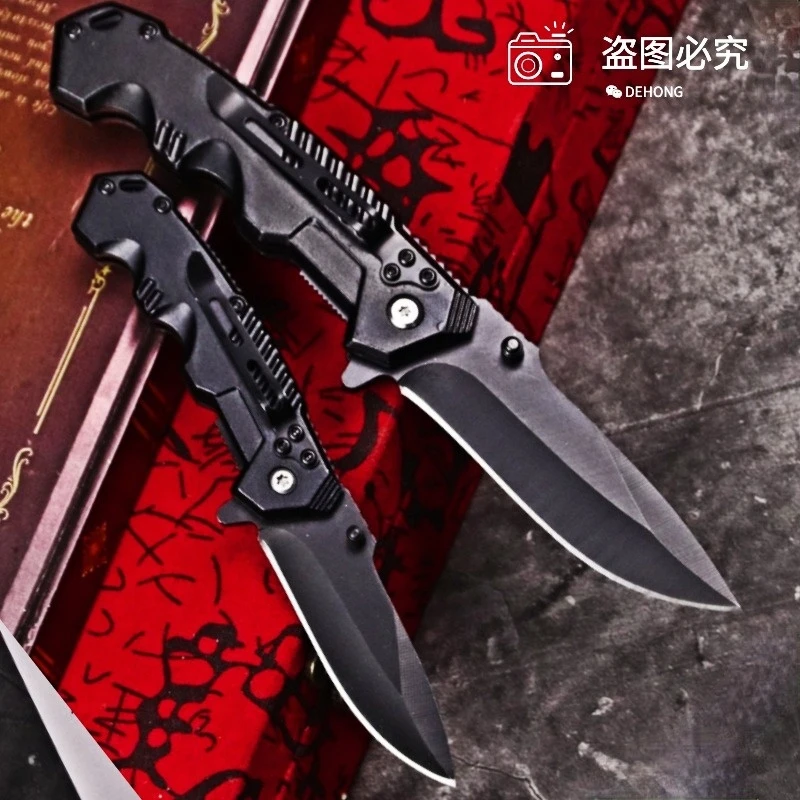 G10 Grip Gray, Black 440C Folding Knife Tactical Folding Knife Camping Folding Knife Outdoor