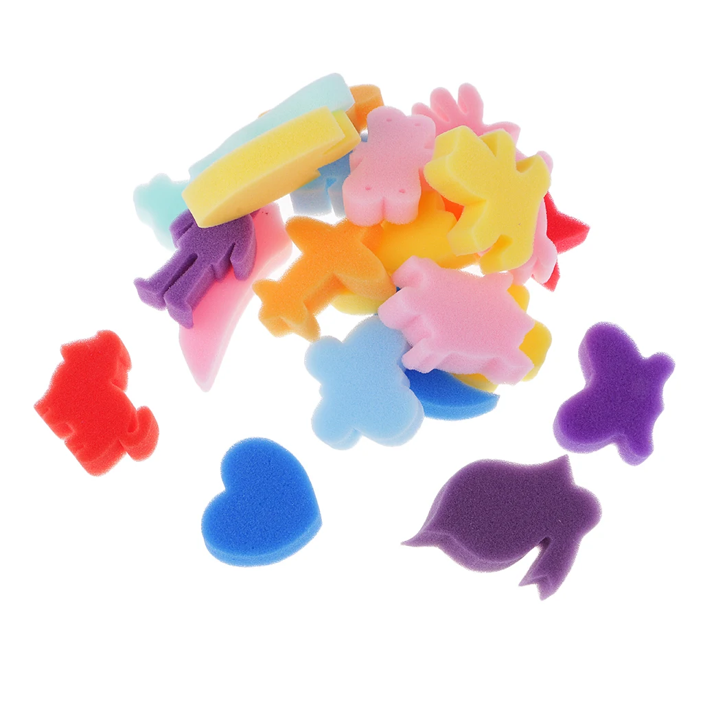 24 Pieces Children Child Creative Art Tools Sponge Painting Watercolor