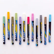 6/12 видов цветов металлический рисунок маркер граффити водяной знак красочная живопись DIY маркер ручка Caneta Stabilo обратно в школу канцелярские принадлежности
