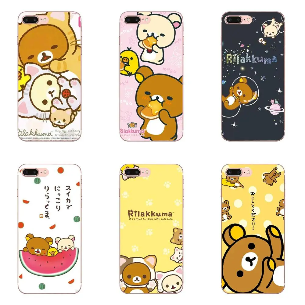 Милый мягкий чехол для мобильного телефона из ТПУ Rilakkuma huawei P7 P8 P9 P10 P20 P30 Lite Mini Plus Pro