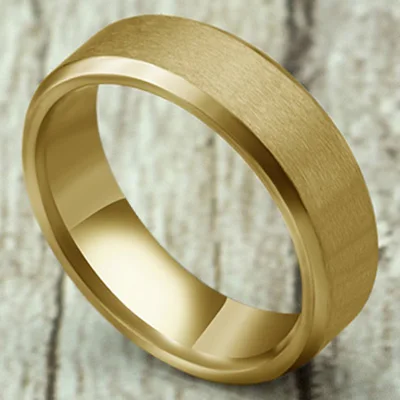 6mm Matte-gold Модные Простые матовые кольца из нержавеющей стали 316L для женщин, ювелирные изделия,, вечерние, подарок, Прямая поставка - Цвет основного камня: 6mm Matte-gold