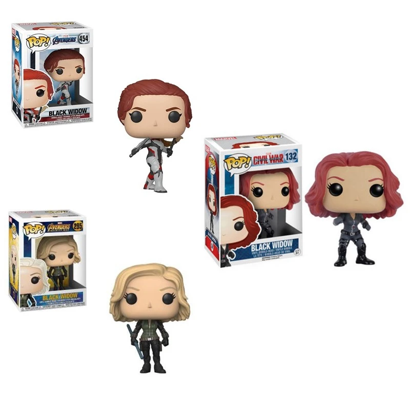 FUNKO POP в Мстители Черная вдова, игровые фигурки, модель куклы игрушки для детей рождественские подарки на день рождения