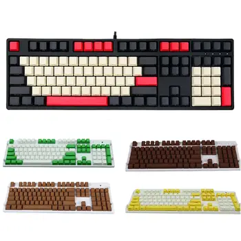 

Durable Keyboard Cap 108Pcs PBT Lightproof Wear-resistant Key Caps Mechanical Keyboard Accessories Candy Colors