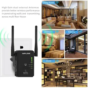 

2.4GHz High Power Wireless wifi Repeater Router Access Point AP N300 WIFI Range Extender WPS Button With 2 External Antennas