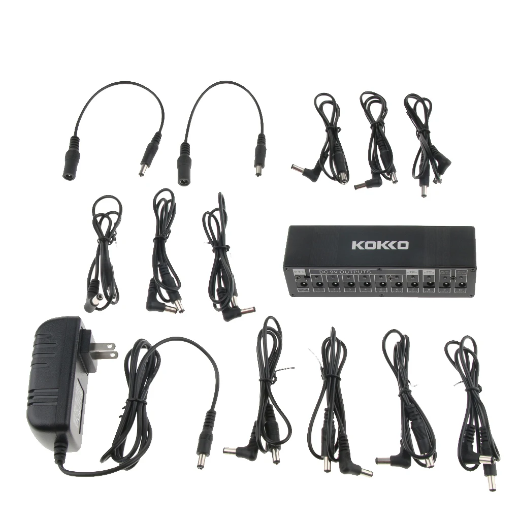 Guitar Effect Pedal Board Power Supply Brick Bank 10 WAY US Plug 9v 12v 18v