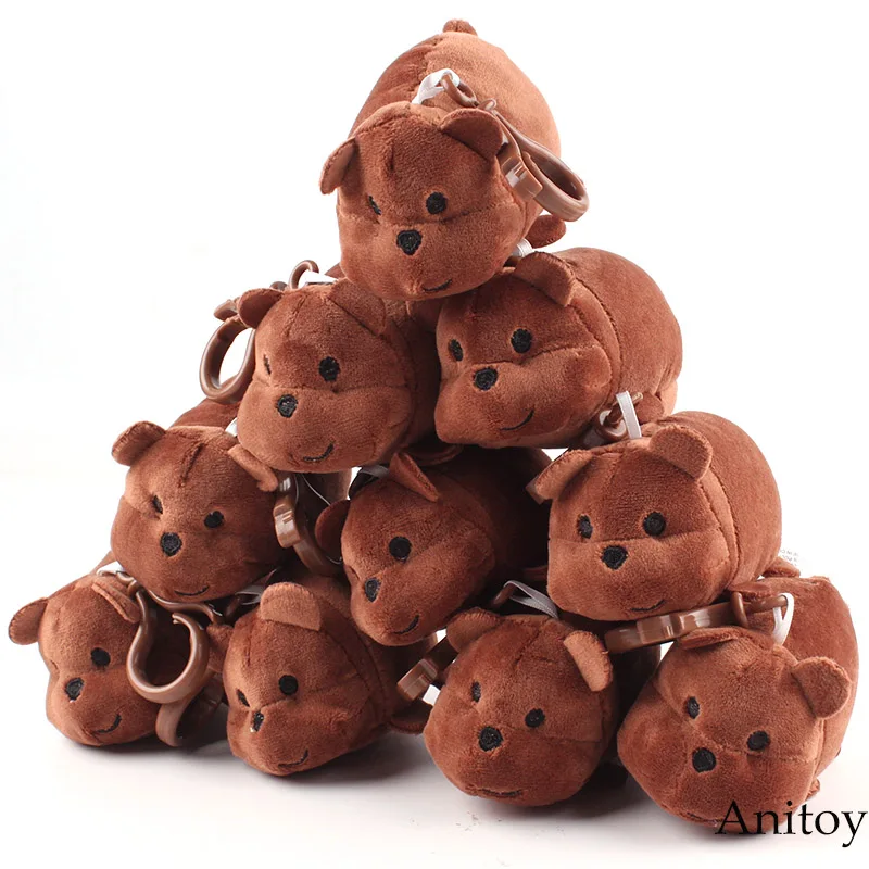 AP0852-Brown Мы Голые Медведи ледяной медведь панда гризли мини плюшевые подвески мягкие игрушки куклы хлопок Девочки животные плюшевые игрушки подарок 10 шт./лот - Цвет: AP0852-Brown