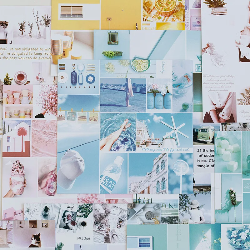 

50sheet/set Vintage Paper Stickers Sulfuric Acid Paper Hot Stamping Sticker for DIY Photo Album Decor Scrapbooking Label Sticker