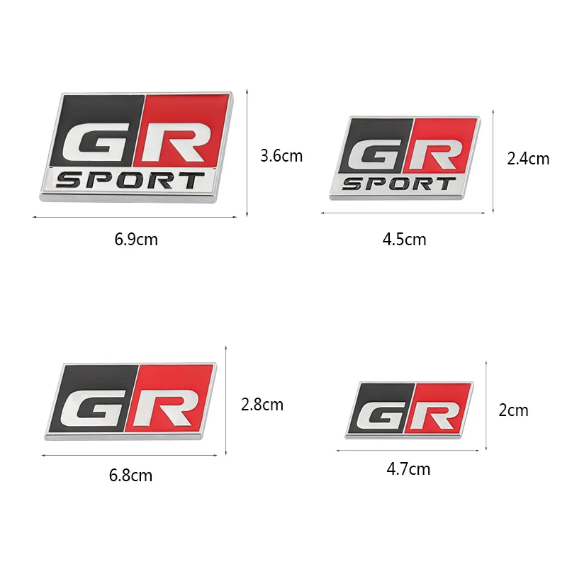 Car Sticker Car Stickers Car Body Stickers Car Badge Grille Emblem GR Sport Logo Emblem Badge Decals for Toyota HV YARiS RZ RC RS C-HR Corolla Prius Harrier Camry Tacoma Venza rav4 GR