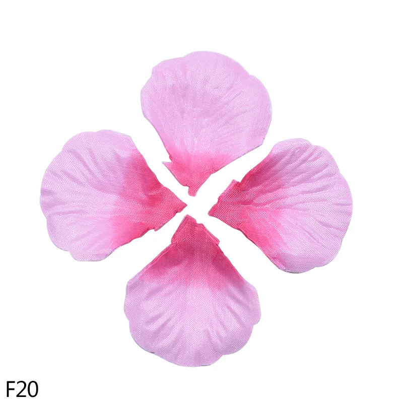 F20 500/1000pcs 5*4.5CM Romantic Artificial Flowers Colored Silk Rose Petal Fake Rose Flower For Wedding Marriage Room Decor Supplie - Цвет: F20
