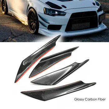 

Glossy Carbon Fiber Car Bumper Fin Canard Splitter Diffuser Valence Spoiler Lip