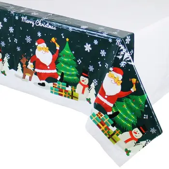 

Christmas Tablecloth Santa Snowflake Engineered Printed Xmas Table Runner 634E