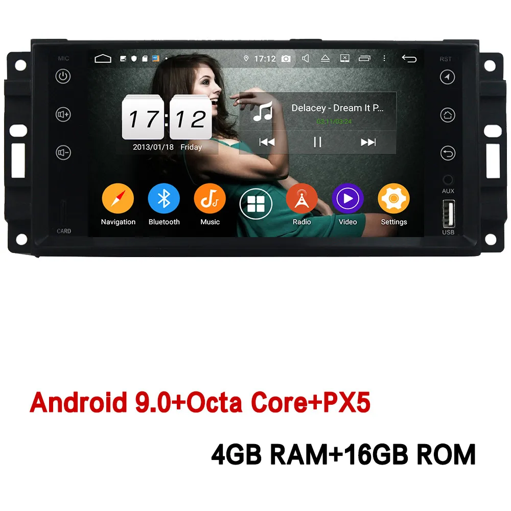 4GB RAM x 16GB ROM Klyde 4G wifi Android 9 Восьмиядерный 4 Гб+ 64 Гб DSP автомобильный dvd-плеер радио для Jeep Grand Cherokee Commander Compass Unlimited Wrangler - Цвет: 4GB RAM x 16GB ROM