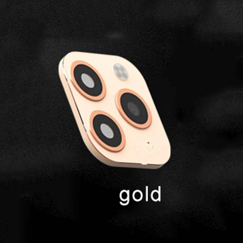 Gold Для iPhone X секундная смена 11 наклейка на рассеиватель X XR XS MAX Модифицированная 11 PRO MAX Модифицированная объектив камеры 11PROMAX чехол поддержка вспышки - Цвет: Gold