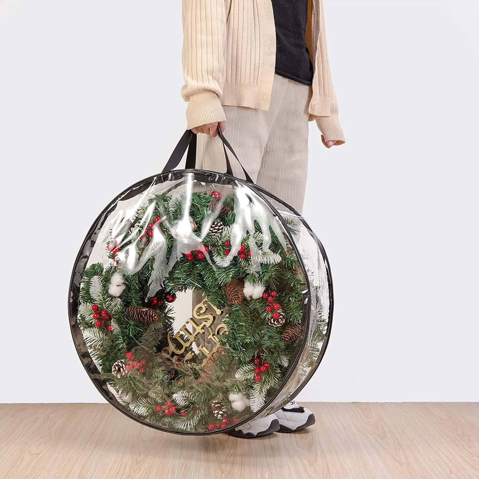 Sac de rangement pliable pour couronne de sapin de Noël, housse  anti-poussière, sacs de rangement étanches pour courtepointe de grande  capacité, outils d'organisation