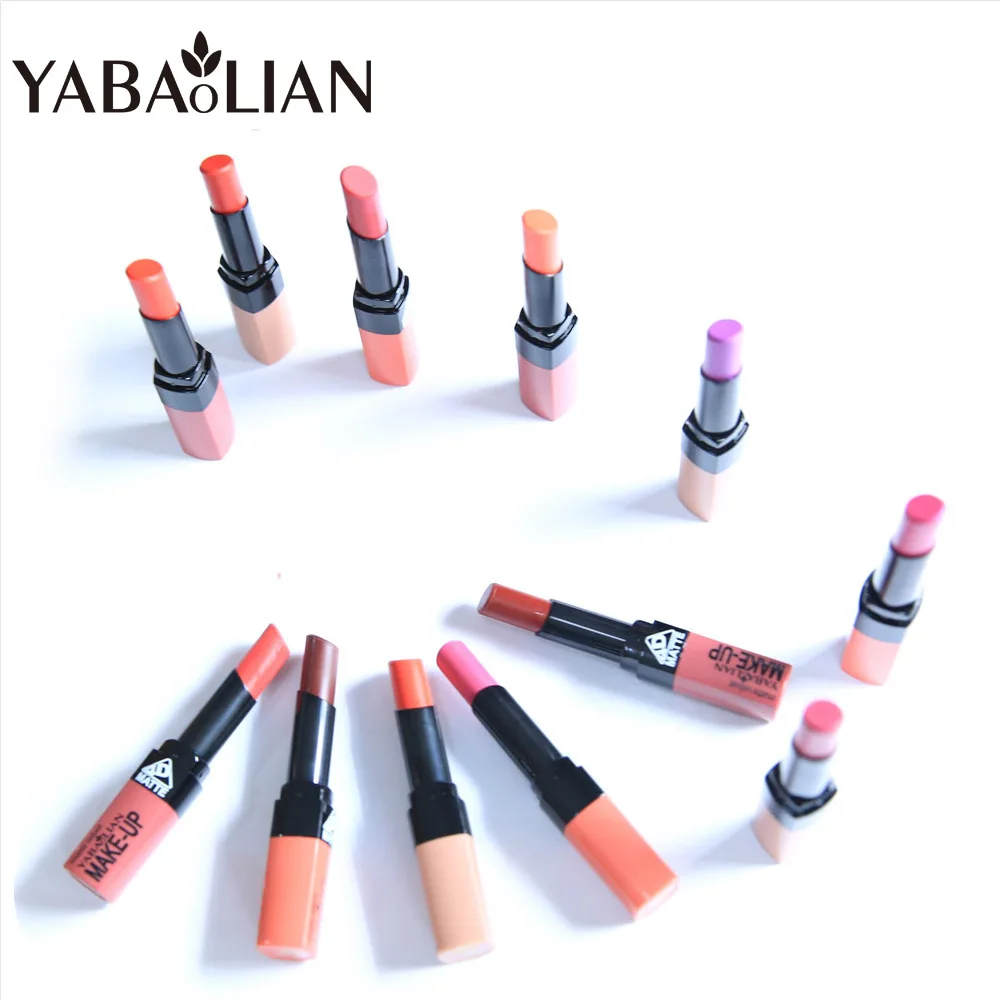 

12 Color Natural Long Lasting Matte Lipstick Red Velvet Beauty Nude Lip Gloss Brand Base Makeup Cosmetic