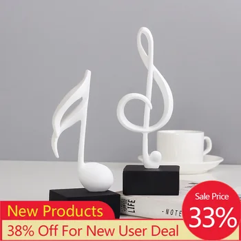 

Golden Musical Note Handicraft Music Symbol Statue Figurines Modern Minimalist Music Trophy Home Decoration Accessories Gifts