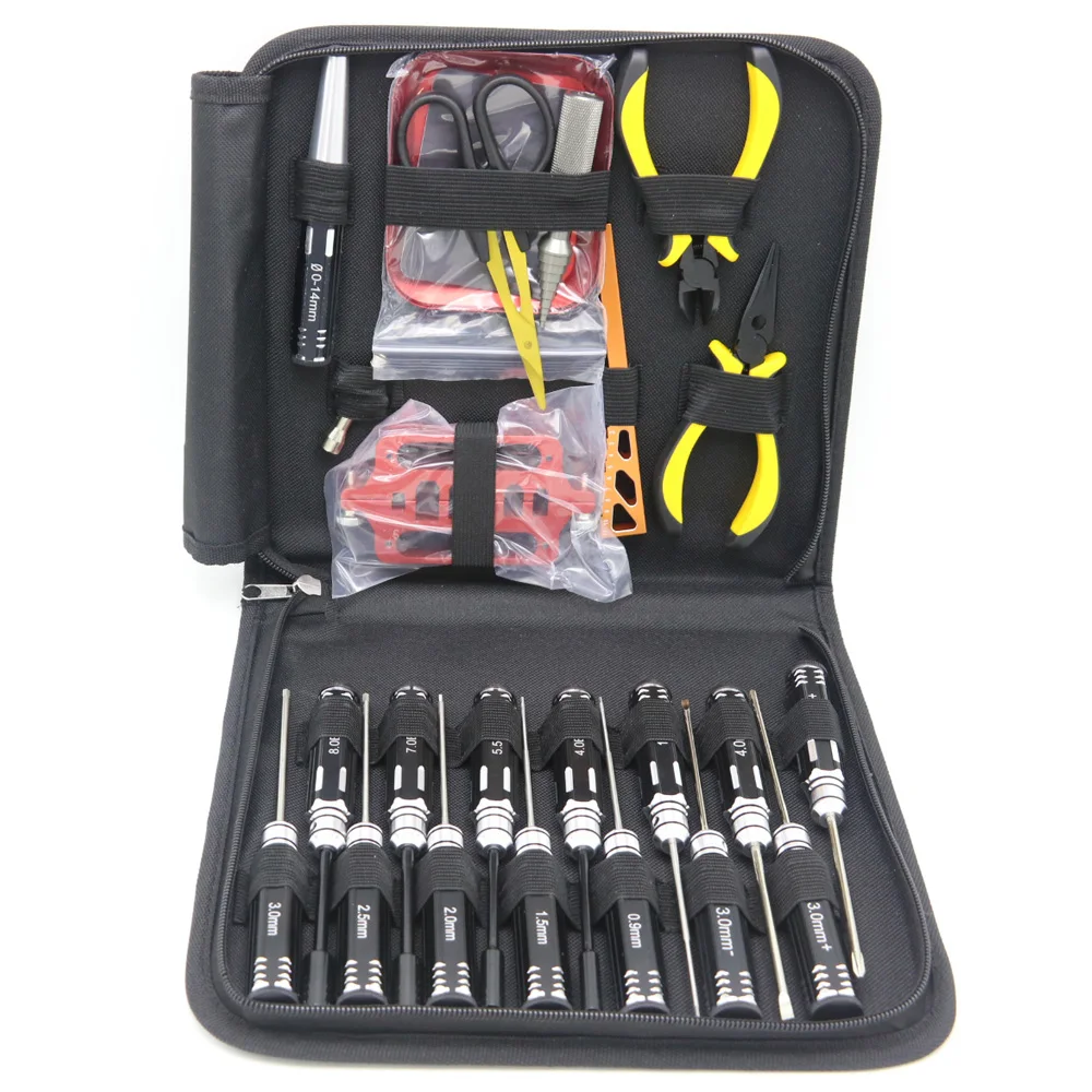 

15 in 1 18 in 1 23 in 1 RC Tools Kits Screwdriver Pliers Hex Sleeve Repair Box Set for Repairing RC Airplanes Rc Car Model Toys