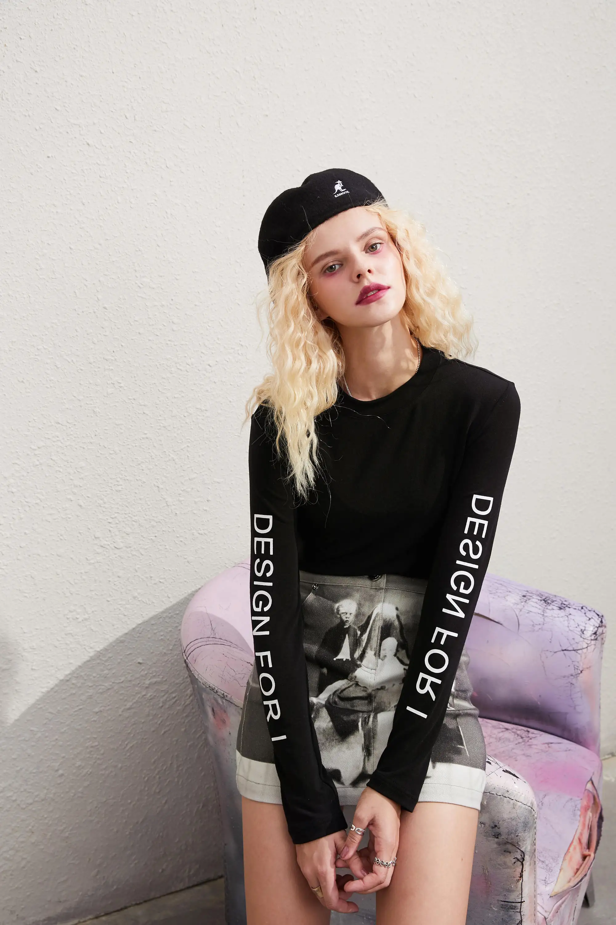 ELFSACK Harajuku Letter Print Casual T-Shirts Slim Women Top,2020 Autumn ELF Full Sleeve Korean Ladeis,Basic Daily Stylish Tops