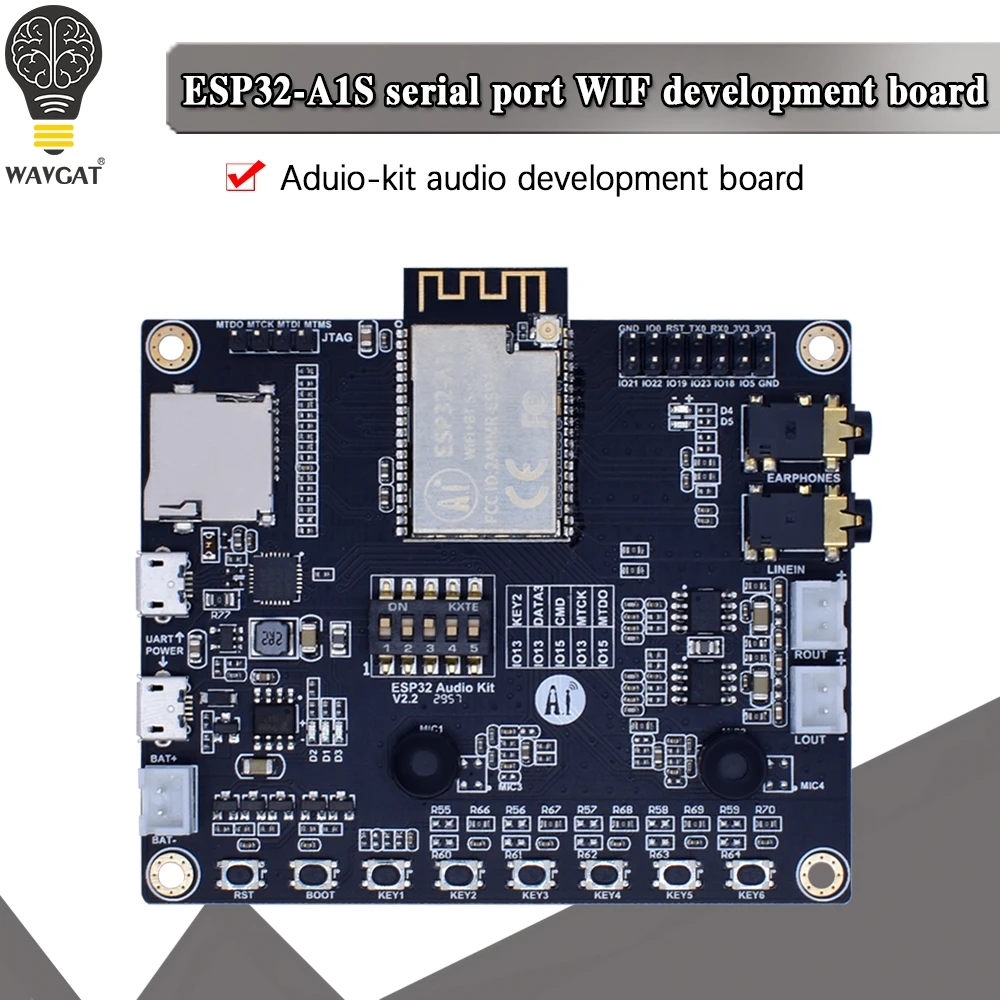 ESP32-Aduio-Kit WiFi + Bluetooth модуль ESP32 серийный для WiFi/Φ плата разработки звука с |