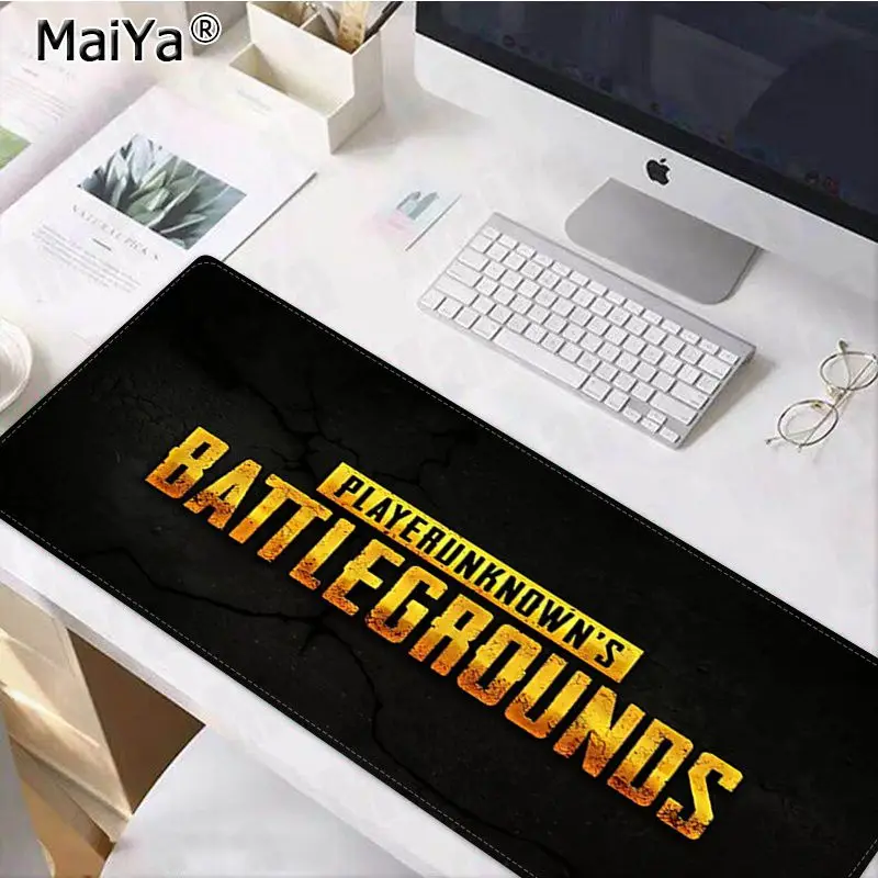 Lock Edge 30x80cm Игровой коврик для мыши Maiya PUBG playerunknown battlegrounds из натурального каучука, Настольный коврик, версия скорости/управления, большой игровой коврик для мыши - Цвет: Lock Edge 30x80cm