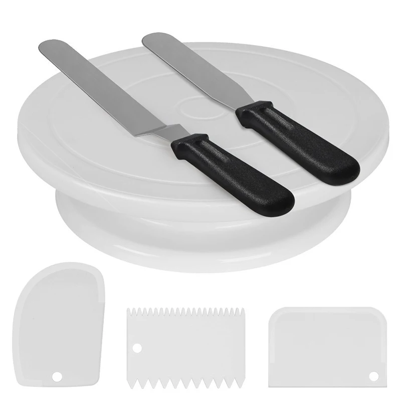 6pcs 106 шт./компл. поворотный стол для торта набор Многофункциональный комплект для украшения торта печенье трубка Fondant(сахарная) инструмент вечерние Кухня десерт для выпечки - Цвет: 6pcs