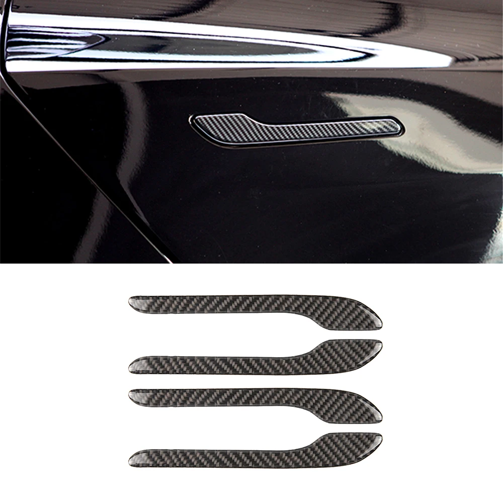 Door Exterior Grab Bar Handle Decoration Cover Trim Sticker Decal for