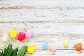 

Vinyl Custom Photography Backdrops Props Flower and Wood planks theme Photo Studio Background 20027-04