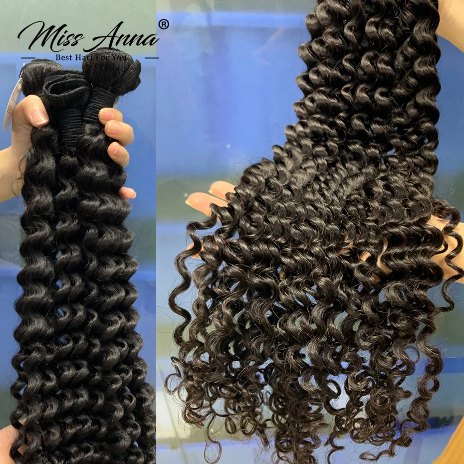 8-34 36 38 Inch Brazilian Human Hair Bundles Deep Wave Hair Weave Natural Color Remy Human Hair Extension 1/3/4PC Free Shipping