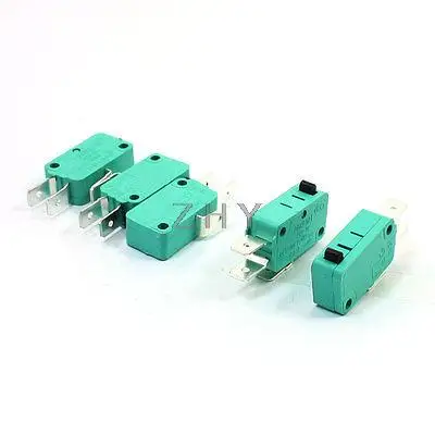 

KW3-OZ 16A 250VAC SPDT NO NC Basic Snap Action Micro Switch Green 5 Pcs