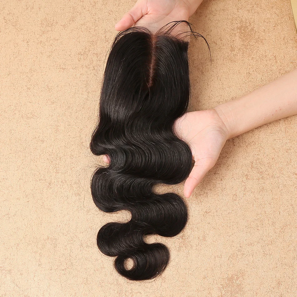 Wigirl волосы бразильские объемные волнистые закрытие человеческие волосы remy натуральный цвет 4 х4 средний/свободный/три части Кружева Закрытие с детскими волосами