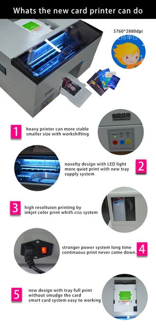 Automatic Pvc Id Card Printer Plus 50pcs Pvc Tray For Pvc Card Printing  Machine Pvc White Card/cd Print Ordinary Dye Use Ink - Printers - AliExpress