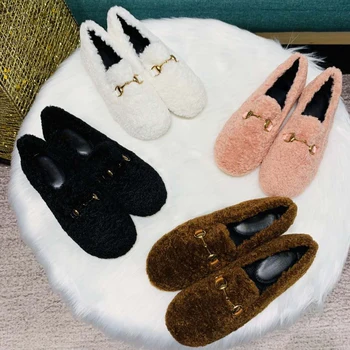 

Mao Mao shoes black fashion comfortable flat shoes plus velvet warm women's shoes cute shoes 2020 winter new style women shoes