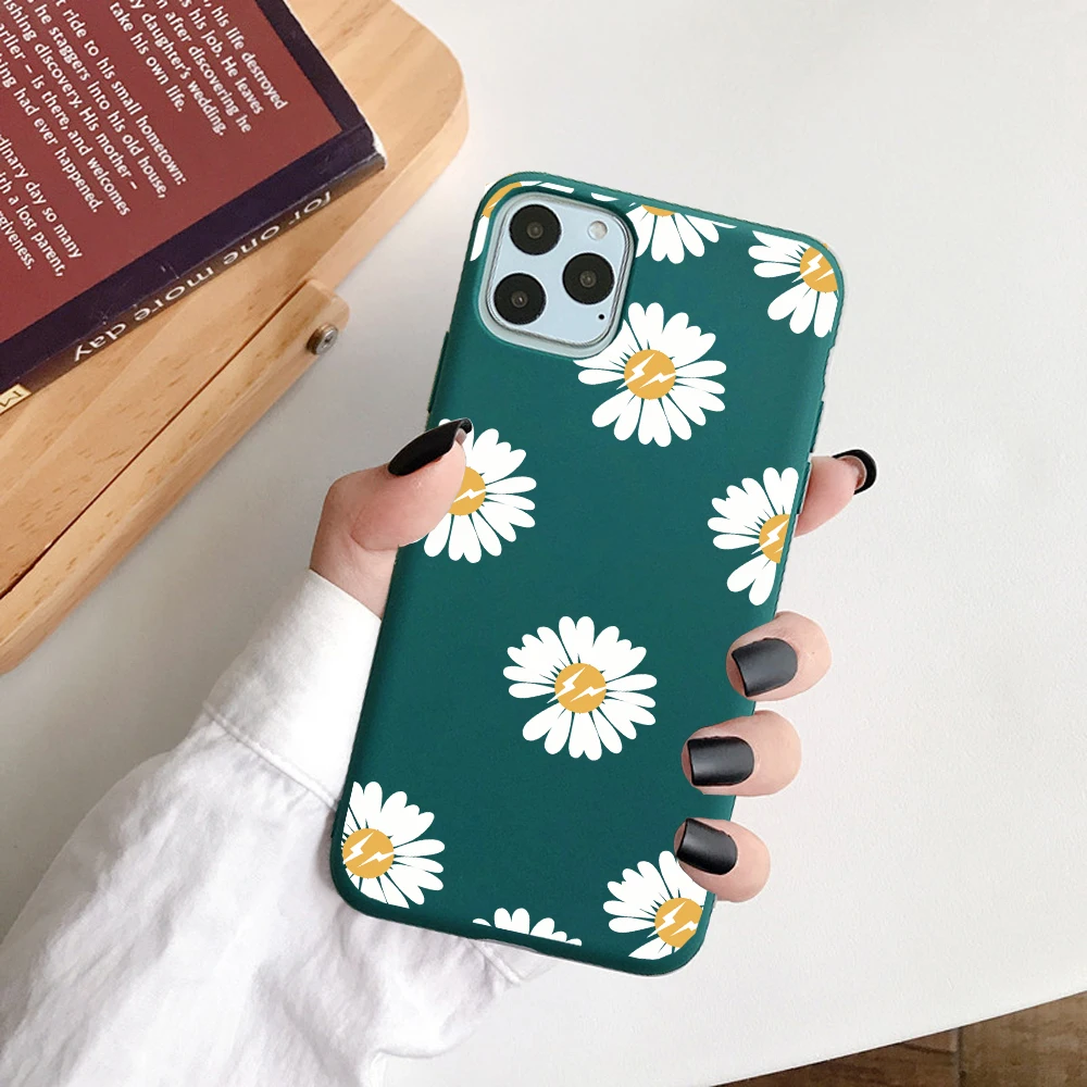 Силиконовый чехол с красивыми цветами для iPhone 11 Pro X XS Max XR 6S 7 8 Plus SE 2020 мягкая задняя