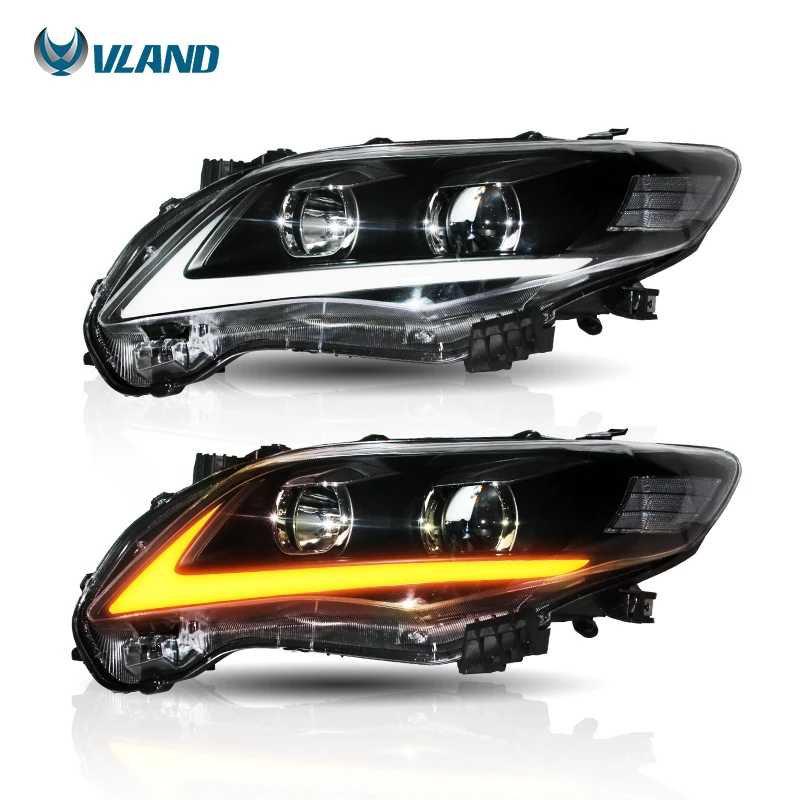 Автомобильные угловые фары для Corolla Altis 2011 2013 светодиодные полосы HID Bi Xenon