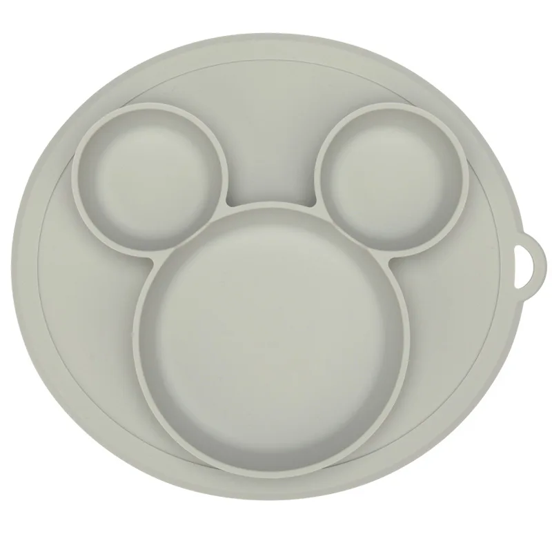 Baby Dishes Silicone Plate Kids Anti-slip Mini Mat Toddler Placemat Cartoon Suction Bow Waterproof Dinning Table Pads | Мать и ребенок