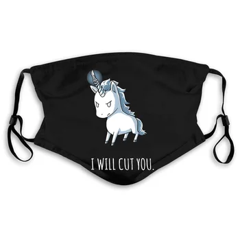 

I Will Cut You - Stabby Unicorn Print Man Cool Design 3D Mouth Mask Women's kid PM2.5