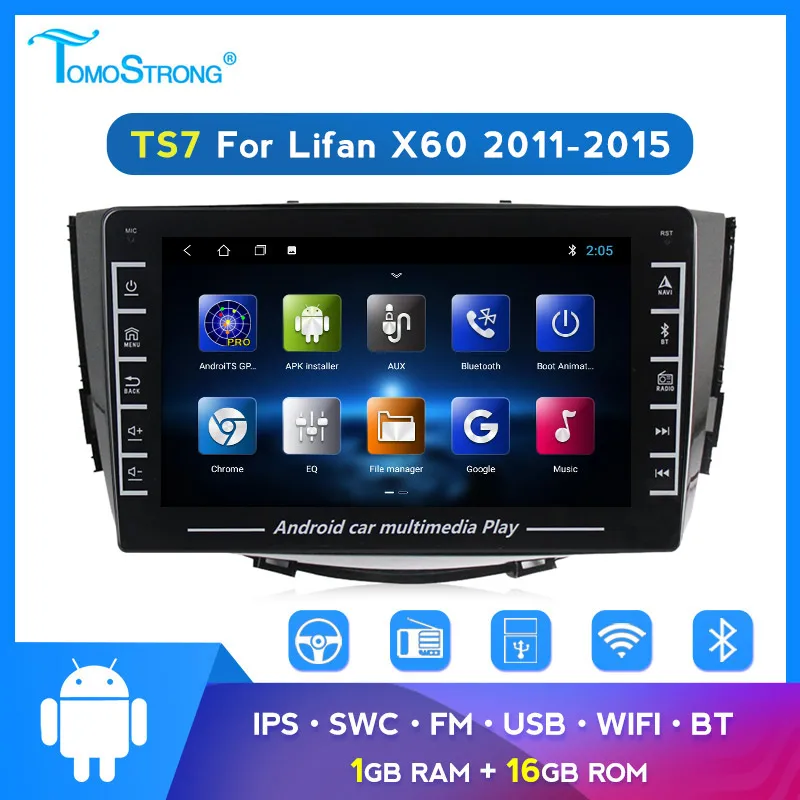 Автомагнитола 2 din мультимедийный проигрыватель с gps для Lifan X60 2011 2012 2013 2014 2015 IPS