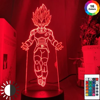 

Dragon Ball Vegeta IV Figure Led Night Light Touch Sensor Home Decor Atmosphere Child Kids Bedroom Bedside 3d Lamp Dragon Ball