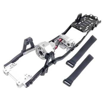 

313mm 12.3 Wheelbase Metal Frame Front Gearbox CNC Chassis Frame for 1/10 RC Crawler Car Axial SCX10