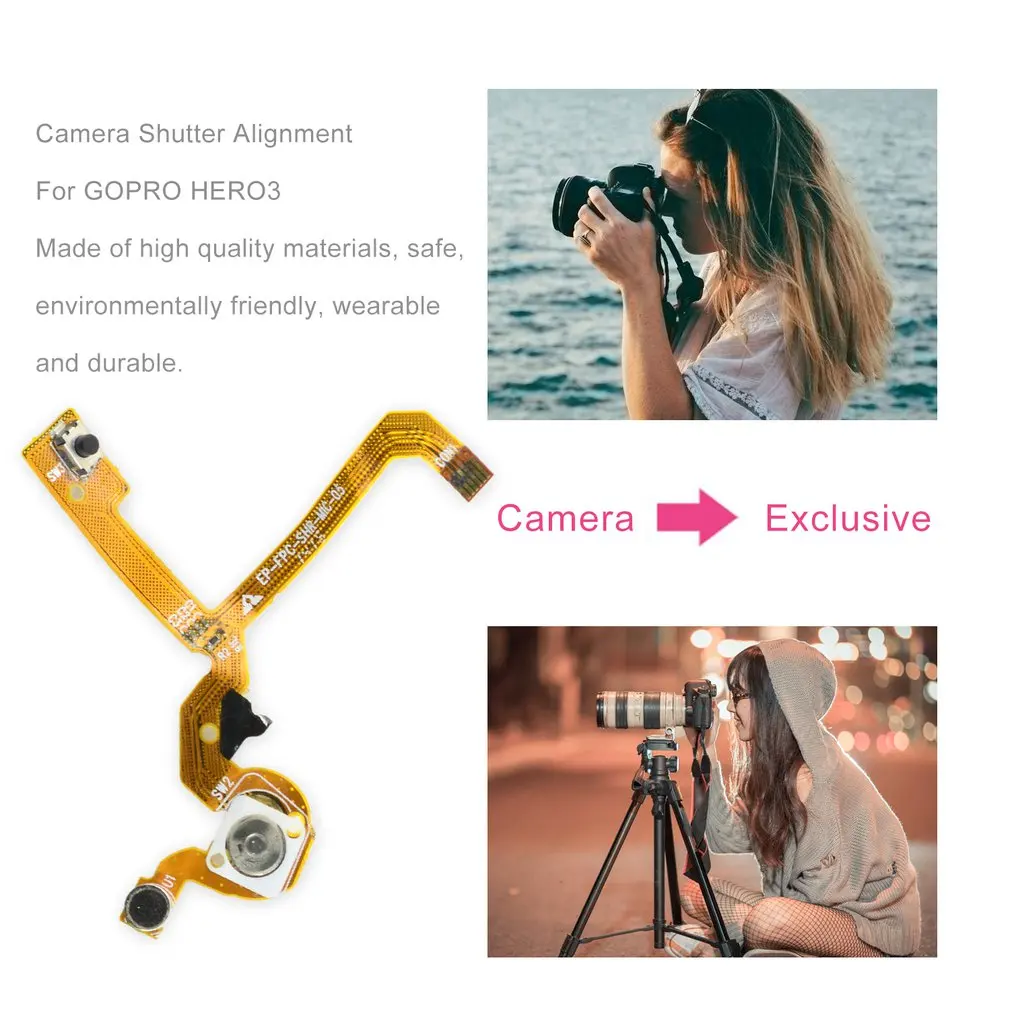 100% original NEW for GOPRO hero 3+ HERO 3+ gopro3+Silver Black microphone flat cable shutter flex cable GOPRO cable repair