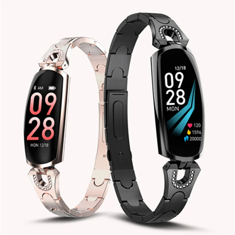 

Women Smartwatch Support Fitness Tracker Heart Rate Blood Pressure Monitoring Smart Reminder Information Push Bluetooth Bracelet