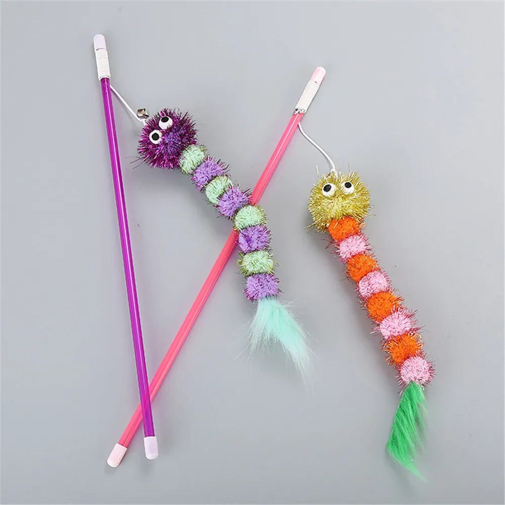 Кошачья интерактивная игрушка Stick подвесная гусеница Дразнилка для котенка 126 см