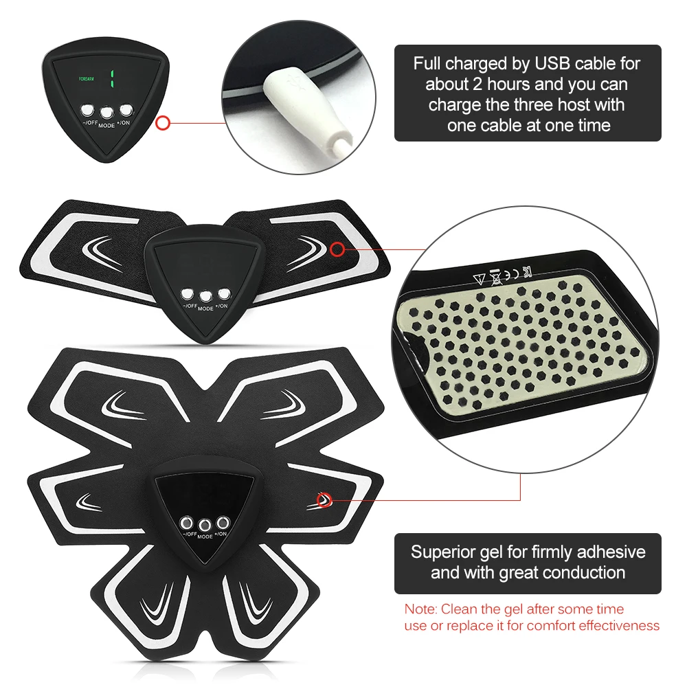 Abdominal Muscle Trainer Battery Abdominal Toner Belly Home Arm Muscle Exercise Training Toning Gear Workout Fitness Equipment