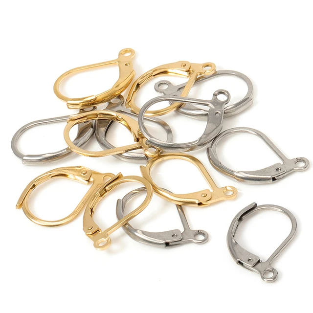 French Lever Back Earrings Base  Stainless Steel Earrings Hook -  20pcs/10pcs - Aliexpress