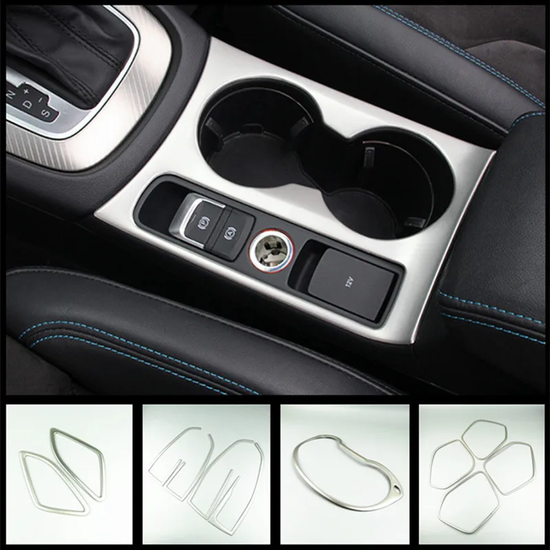 Accessori per auto per Audi Q3 2012-16 copertura centrale del pannello del  CD rivestimento del condizionatore d'aria telaio di uscita strisce  decorative del bracciolo della porta - AliExpress