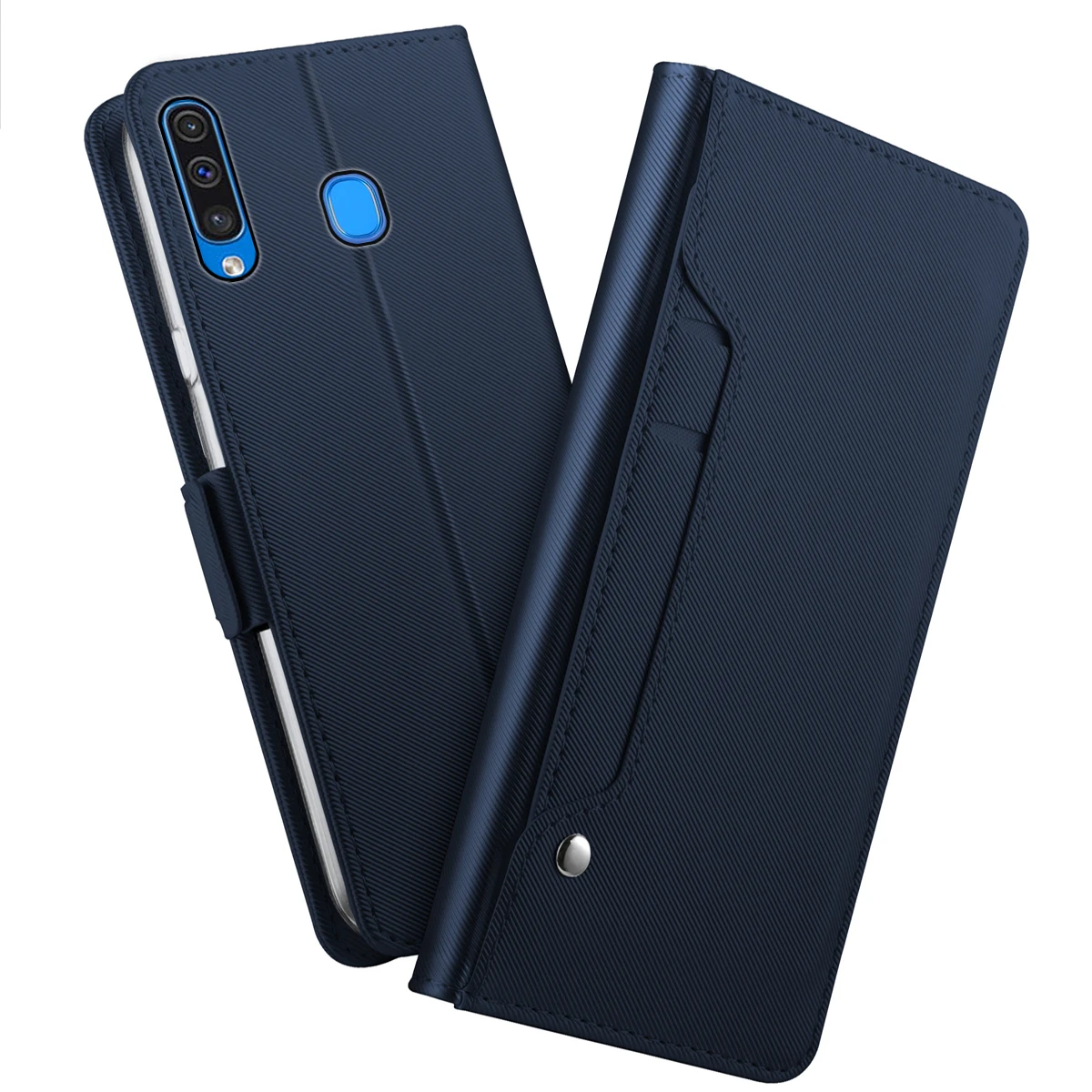 Чехол для samsung Galaxy M30s, Роскошный кожаный бумажник, откидная крышка-подставка с зеркалом, противоударный чехол для samsung M30s, чехол со слотом для карт